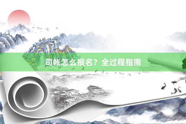 司帐怎么报名？全过程指南